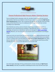 Choose Professional High Pressure Water Cleaning Services.pdf