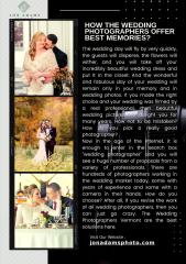 How The Wedding Photographers Offer Best Memories.docx