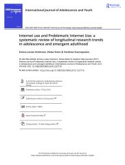 Internet use and Problematic Internet Use a systematic review of longitudinal research trends in adolescence and emergent adulthood.pdf